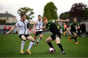 21 May 2021; Rory Gaffney of Shamrock Rovers in action against Cameron Dummigan of Dundalk during the SSE Airtricity League Premier Division match between Dundalk and Shamrock Rovers at Oriel Park in Dundalk, Louth. Photo by Stephen McCarthy/Sportsfile