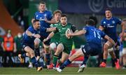8 May 2021; Caolin Blade of Connacht in action against Dave Kearney, left, and Hugo Keenan of Leinster during the Guinness PRO14 Rainbow Cup match between Connacht and Leinster at The Sportsground in Galway. Photo by Brendan Moran/Sportsfile