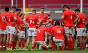 14 May 2021; CJ Stander of Munster (8) speaks to his team-mates during the Guinness PRO14 Rainbow Cup match between Munster and Connacht at Thomond Park in Limerick. Photo by Brendan Moran/Sportsfile