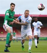 21 May 2021; Cian Coleman of Cork City in action against Stephen Walsh of Galway United during the SSE Airtricity League First Division match between Cork City and Galway United at Turners Cross in Cork. Photo by Michael P Ryan/Sportsfile