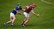 22 May 2021; TJ Brennan of Galway in action against Noel McGrath of Tipperary during the Allianz Hurling League Division 1 Group A Round 3 match between Tipperary and Galway at Semple Stadium in Thurles, Tipperary. Photo by Ray McManus/Sportsfile
