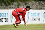 22 May 2021; Seamus Lynch of Munster Reds fields during the Cricket Ireland InterProvincial Cup 2021 match between Munster Reds and Leinster Lightning at Pembroke Cricket Club in Dublin. Photo by Harry Murphy/Sportsfile