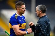 22 May 2021; Padraic Maher of Tipperary and manage Liam Sheedy after the Allianz Hurling League Division 1 Group A Round 3 match between Tipperary and Galway at Semple Stadium in Thurles, Tipperary. Photo by Ray McManus/Sportsfile