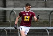 22 May 2021; John Heslin of Westmeath celebrates after scoring his side's second goal, a penalty, during the Allianz Football League Division 2 North Round 2 match between Westmeath and Mayo at TEG Cusack Park in Mullingar, Westmeath. Photo by Stephen McCarthy/Sportsfile