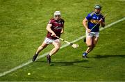 22 May 2021; Jarlath Mannion of Galway in action against Cathal Barrett of Tipperary during the Allianz Hurling League Division 1 Group A Round 3 match between Tipperary and Galway at Semple Stadium in Thurles, Tipperary. Photo by Ray McManus/Sportsfile