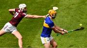 22 May 2021; Ronan Maher of Tipperary in action against Jason Flynn of Galway during the Allianz Hurling League Division 1 Group A Round 3 match between Tipperary and Galway at Semple Stadium in Thurles, Tipperary. Photo by Ray McManus/Sportsfile