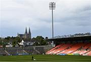 22 May 2021; A groundsman lines the pitch prior to the Allianz Football League Division 1 North Round 2 match between Armagh and Tyrone at Athletic Grounds in Armagh. Photo by Ramsey Cardy/Sportsfile