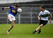 22 May 2021; Conor Byrne of Wicklow in action against Brian Fox of Tipperary during the Allianz Football League Division 3 South Round 2 match between Tipperary and Wicklow at Semple Stadium in Thurles, Tipperary. Photo by Ray McManus/Sportsfile