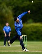 22 May 2021; George Dockrell of Leinster Lighting bowls during the Cricket Ireland InterProvincial Cup 2021 match between Munster Reds and Leinster Lightning at Pembroke Cricket Club in Dublin. Photo by Harry Murphy/Sportsfile