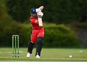 22 May 2021; Fionn Hand of Munster Reds during the Cricket Ireland InterProvincial Cup 2021 match between Munster Reds and Leinster Lightning at Pembroke Cricket Club in Dublin. Photo by Harry Murphy/Sportsfile