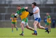 22 May 2021; Daire Ó Baoill of Donegal in action against Andrew Woods of Monaghan during the Allianz Football League Division 1 North Round 2 match between Donegal and Monaghan at MacCumhaill Park in Ballybofey, Donegal. Photo by Piaras Ó Mídheach/Sportsfile