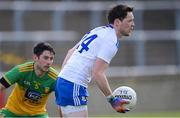 22 May 2021; Conor McManus of Monaghan in action against Ryan McHugh of Donegal during the Allianz Football League Division 1 North Round 2 match between Donegal and Monaghan at MacCumhaill Park in Ballybofey, Donegal. Photo by Piaras Ó Mídheach/Sportsfile