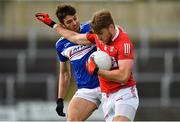 22 May 2021; Ian Maguire of Cork in action against Daniel O’Reilly of Laois during the Allianz Football League Division 2 South Round 2 match between Laois and Cork at MW Hire O'Moore Park in Portlaoise, Laois. Photo by Seb Daly/Sportsfile