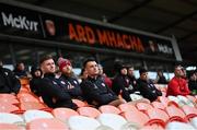 22 May 2021; Tyrone substitutes watch on during the Allianz Football League Division 1 North Round 2 match between Armagh and Tyrone at Athletic Grounds in Armagh. Photo by Ramsey Cardy/Sportsfile