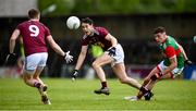 22 May 2021; Sam Duncan of Westmeath in action against Fionn McDonagh of Mayo during the Allianz Football League Division 2 North Round 2 match between Westmeath and Mayo at TEG Cusack Park in Mullingar, Westmeath. Photo by Stephen McCarthy/Sportsfile