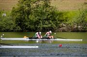 23 May 2021; Philip Doyle, right, and Ronan Byrne of Ireland after winning second place in the Men’s Double Sculls A Final during day three of the FISA World Cup Rowing II at Lake Gottersee in Lucerne, Switzerland. Photo by Roberto Bregani/Sportsfile