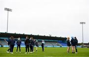 23 May 2021; Dublin players inspect the pitch before the Lidl Ladies Football National League Division 1B Round 1 match between Dublin and Waterford at Parnell Park in Dublin. Photo by Ben McShane/Sportsfile
