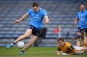 23 May 2021; Con O'Callaghan of Dublin scores his side's first goal past Kerry goalkeeper Kieran Fitzgibbon during the Allianz Football League Division 1 South Round 2 match between Dublin and Kerry at Semple Stadium in Thurles, Tipperary. Photo by Stephen McCarthy/Sportsfile