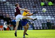 23 May 2021; Donie Smith of Roscommon in action against Jack Glynn of Galway during the Allianz Football League Division 1 South Round 2 match between Galway and Roscommon at Pearse Stadium in Galway. Photo by Harry Murphy/Sportsfile
