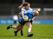 23 May 2021; Caoimhe O'Connor of Dublin in action against Laura Mulcahy of Waterford during the Lidl Ladies Football National League Division 1B Round 1 match between Dublin and Waterford at Parnell Park in Dublin. Photo by Ben McShane/Sportsfile