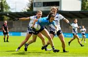 23 May 2021; Michelle Davoren of Dublin in action against Laura Mulcahy, left, and Rebecca Casey of Waterford during the Lidl Ladies Football National League Division 1B Round 1 match between Dublin and Waterford at Parnell Park in Dublin. Photo by Ben McShane/Sportsfile