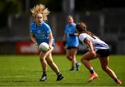 23 May 2021; Jodi Egan of Dublin in action against Kate McGrath of Waterford during the Lidl Ladies Football National League Division 1B Round 1 match between Dublin and Waterford at Parnell Park in Dublin. Photo by Ben McShane/Sportsfile
