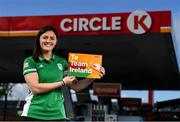 26 May 2021; Irish women’s hockey player Róisín Upton at the launch of Circle K’s To Team Ireland initiative, giving the Irish public the chance to show off their creativity by drawing or writing a picture or message on a postcard in support of Team Ireland. Pick up and return your postcard to your local Circle K for a chance to win some fantastic prizes. Visit www.circlek.ie to find your nearest store. Photo by Harry Murphy/Sportsfile