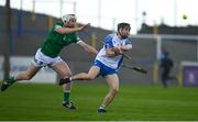 23 May 2021; Jamie Barron of Waterford in action against Cian Lynch of Limerick during the Allianz Hurling League Division 1 Group A Round 3 match between Waterford and Limerick at Walsh Park in Waterford. Photo by Sam Barnes/Sportsfile