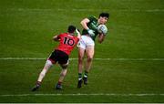 23 May 2021; Seamus Lavin of Meath in action against James McGuinness of Down during the Allianz Football League Division 2 North Round 2 match between Down and Meath at Athletic Grounds in Armagh. Photo by David Fitzgerald/Sportsfile