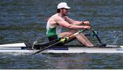 23 May 2021;  Daire Lynch of Ireland finishing sixth in his Men’s Single Sculls Final A during day three of the 2021 World Rowing World Cup II  in Lucerne, Switzerland.  Photo by Roberto Bregani/Sportsfile