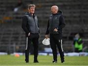 22 May 2021; Westmeath manager Jack Cooney, left, and coach Ken Robinson during the Allianz Football League Division 2 North Round 2 match between Westmeath and Mayo at TEG Cusack Park in Mullingar, Westmeath. Photo by Stephen McCarthy/Sportsfile