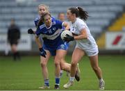 23 May 2021; Laoise Lenehan of Kildare in action against Mo Nerney of Laois during the Lidl Ladies Football National League Division 3B Round 1 match between Laois and Kildare at MW Hire O'Moore Park in Portlaoise, Laois. Photo by Piaras Ó Mídheach/Sportsfile