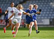23 May 2021; Róisín Byrne of Kildare in action against Laura Nerney of Laois during the Lidl Ladies Football National League Division 3B Round 1 match between Laois and Kildare at MW Hire O'Moore Park in Portlaoise, Laois. Photo by Piaras Ó Mídheach/Sportsfile