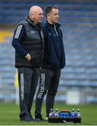 23 May 2021; Kerry sports performance coach Pat Falvey and performance nutritionist Kevin Beasley, right, before the Allianz Football League Division 1 South Round 2 match between Dublin and Kerry at Semple Stadium in Thurles, Tipperary. Photo by Stephen McCarthy/Sportsfile