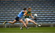 23 May 2021; Killian Spillane of Kerry in action against Sean MacMahon of Dublin, in front of an empty stand, during the Allianz Football League Division 1 South Round 2 match between Dublin and Kerry at Semple Stadium in Thurles, Tipperary. Photo by Ray McManus/Sportsfile