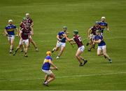 22 May 2021; A general view of hurling as the action continues with Galway's Brian Concannon winning possession ahead of Tipperary's Brian McGrath during the Allianz Hurling League Division 1 Group A Round 3 match between Tipperary and Galway at Semple Stadium in Thurles, Tipperary. Photo by Ray McManus/Sportsfile