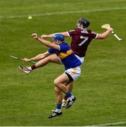 22 May 2021; John McGrath of Tipperary in action against Aidan Harte of Galway during the Allianz Hurling League Division 1 Group A Round 3 match between Tipperary and Galway at Semple Stadium in Thurles, Tipperary. Photo by Ray McManus/Sportsfile
