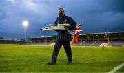 15 May 2021; Caretaker Andy Fox collects the sideline flags after the Allianz Hurling League Division 1 Group A Round 2 match between Tipperary and Cork at Semple Stadium in Thurles, Tipperary. Photo by Ray McManus/Sportsfile