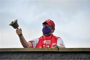 24 May 2021; St Patrick's Athletic supporter Brian Manning cheers on his team during the SSE Airtricity League Premier Division match between Derry City and St Patrick's Athletic at Ryan McBride Brandywell Stadium in Derry. Photo by David Fitzgerald/Sportsfile