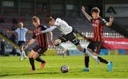 24 May 2021; Daniel Kelly of Dundalk in action against Conor Levingston, left, and Rory Feely of Bohemians during the SSE Airtricity League Premier Division match between Bohemians and Dundalk at Dalymount Park in Dublin. Photo by Seb Daly/Sportsfile