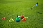 22 May 2021; A general view of training cones on the pitch before the Allianz Hurling League Division 1 Round 3 match between Dublin and Antrim in Parnell Park in Dublin. Photo by Brendan Moran/Sportsfile