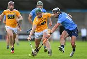 22 May 2021; Stephen Rooney of Antrim in action against Cian Boland of Dublin during the Allianz Hurling League Division 1 Round 3 match between Dublin and Antrim in Parnell Park in Dublin. Photo by Brendan Moran/Sportsfile