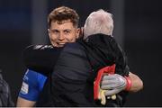 24 May 2021; Sligo Rovers goalkeeper Ed McGinty celebrates with goalkeeping coach Leo Tierney following the SSE Airtricity League Premier Division match between Shamrock Rovers and Sligo Rovers at Tallaght Stadium in Dublin. Photo by Stephen McCarthy/Sportsfile