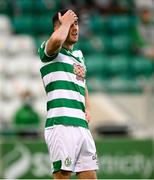24 May 2021; Aaron Greene of Shamrock Rovers reacts to a missed opportunity on goal during the SSE Airtricity League Premier Division match between Shamrock Rovers and Sligo Rovers at Tallaght Stadium in Dublin. Photo by Stephen McCarthy/Sportsfile