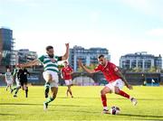 24 May 2021; Robbie McCourt of Sligo Rovers in action against Roberto Lopes of Shamrock Rovers during the SSE Airtricity League Premier Division match between Shamrock Rovers and Sligo Rovers at Tallaght Stadium in Dublin. Photo by Stephen McCarthy/Sportsfile