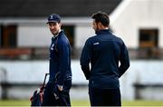 25 May 2021; Leinster Lightning assistant coach Brian O'Rourke, left, and head coach Nigel Jones before the Cricket Ireland InterProvincial Cup 2021 match between North West Warriors and Leinster Lightning at Eglinton Cricket Club in Derry. Photo by David Fitzgerald/Sportsfile