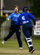 25 May 2021; Barry McCarthy of Leinster Lightning reacts during the Cricket Ireland InterProvincial Cup 2021 match between North West Warriors and Leinster Lightning at Eglinton Cricket Club in Derry. Photo by David Fitzgerald/Sportsfile