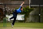 25 May 2021; Barry McCarthy of Leinster Lightning bowls during the Cricket Ireland InterProvincial Cup 2021 match between North West Warriors and Leinster Lightning at Eglinton Cricket Club in Derry. Photo by David Fitzgerald/Sportsfile