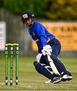 25 May 2021; William Porterfield of North West Warriors makes a run during the Cricket Ireland InterProvincial Cup 2021 match between North West Warriors and Leinster Lightning at Eglinton Cricket Club in Derry. Photo by David Fitzgerald/Sportsfile
