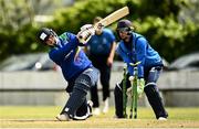 25 May 2021; Craig Young of North West Warriors is bowled out during the Cricket Ireland InterProvincial Cup 2021 match between North West Warriors and Leinster Lightning at Eglinton Cricket Club in Derry. Photo by David Fitzgerald/Sportsfile